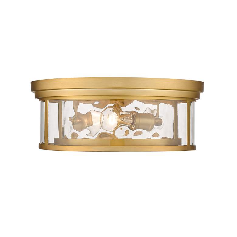 Image 6 Clarion by Z-Lite Olde Brass 3 Light Flush Mount more views