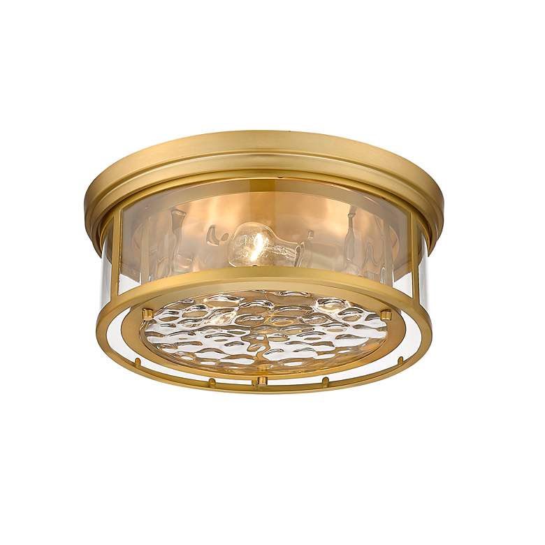 Image 7 Clarion by Z-Lite Olde Brass 3 Light Flush Mount more views