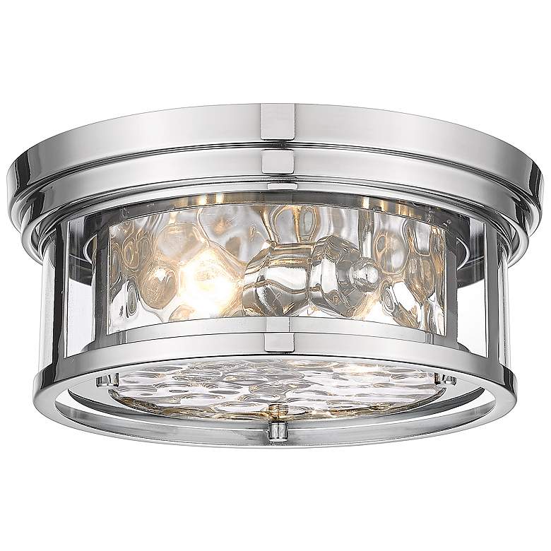 Image 2 Clarion by Z-Lite Polished Nickel 2 Light Flush Mount