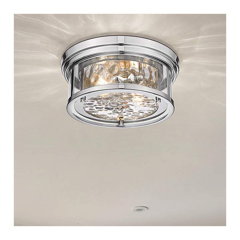 Image 1 Clarion by Z-Lite Polished Nickel 2 Light Flush Mount