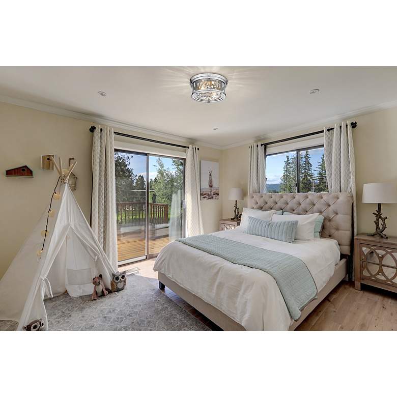 Image 3 Clarion by Z-Lite Polished Nickel 2 Light Flush Mount more views