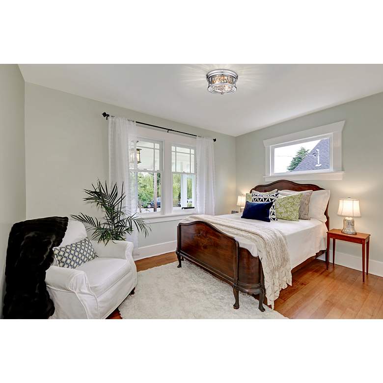 Image 4 Clarion by Z-Lite Polished Nickel 2 Light Flush Mount more views