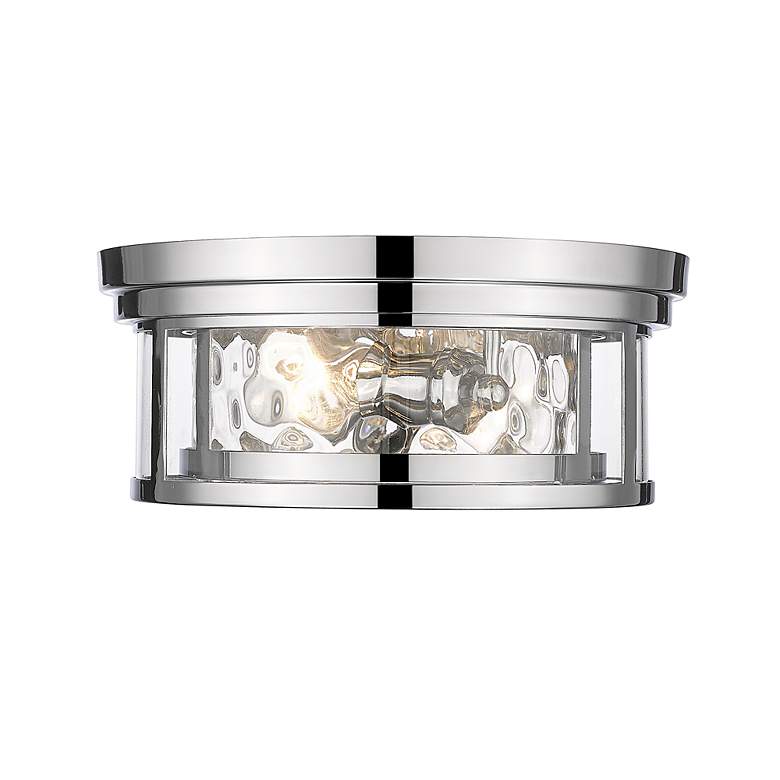 Image 5 Clarion by Z-Lite Polished Nickel 2 Light Flush Mount more views