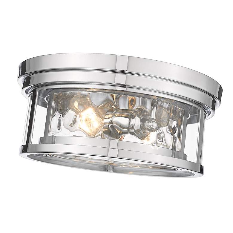Image 7 Clarion by Z-Lite Polished Nickel 2 Light Flush Mount more views