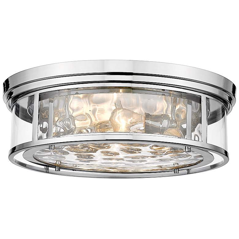 Image 1 Clarion by Z-Lite Polished Nickel 4 Light Flush Mount
