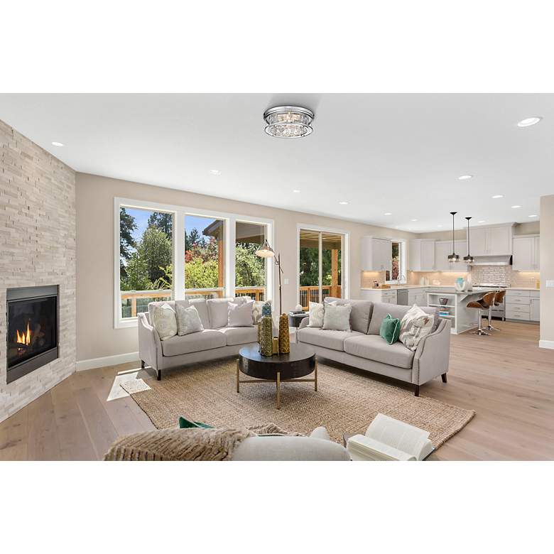 Image 2 Clarion by Z-Lite Polished Nickel 4 Light Flush Mount more views