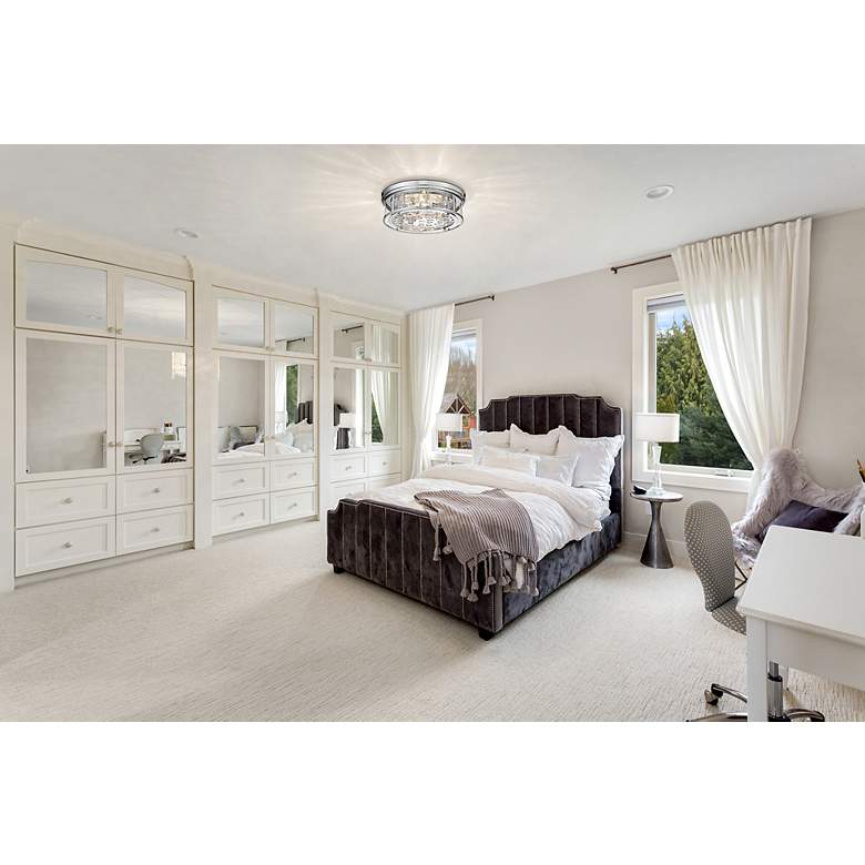 Image 3 Clarion by Z-Lite Polished Nickel 4 Light Flush Mount more views