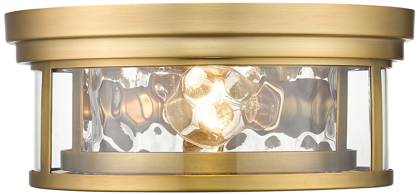 Image 4 Clarion by Z-Lite Rubbed Brass 2 Light Flush Mount more views