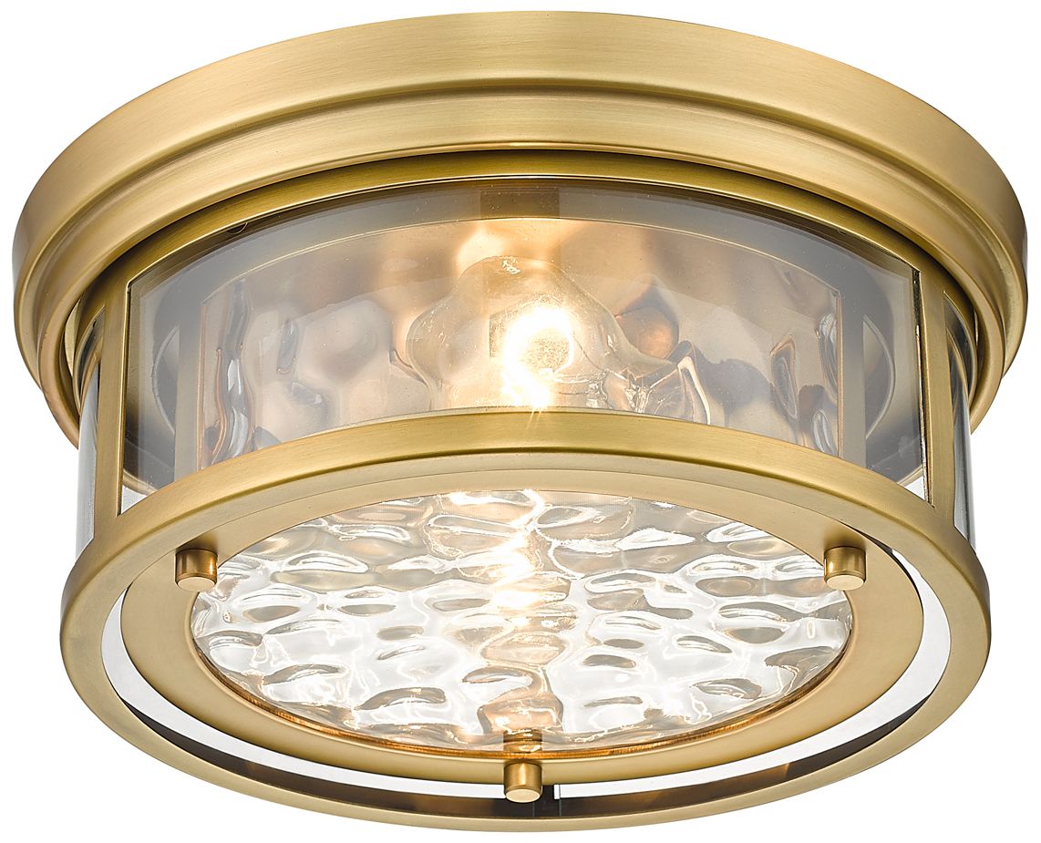 Image 5 Clarion by Z-Lite Rubbed Brass 2 Light Flush Mount more views
