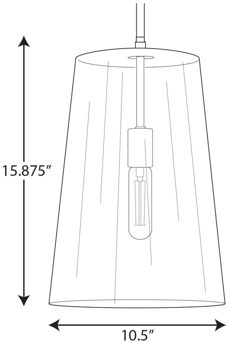 Thumbnail4 of Clarion Collection One-Light Clear Glass Pendant Light more views