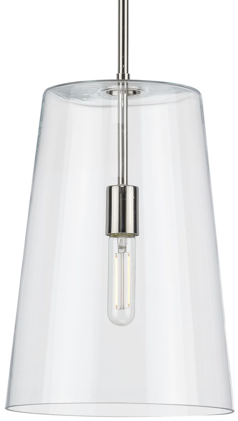 Clarion Collection One-Light Clear Glass Pendant Light