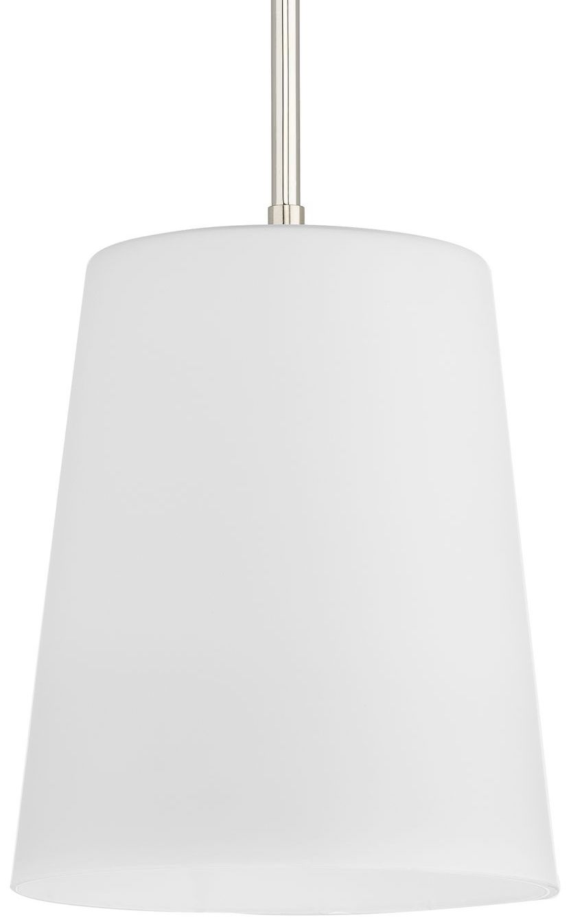 Clarion Collection One-Light Etched White Pendant P500429
