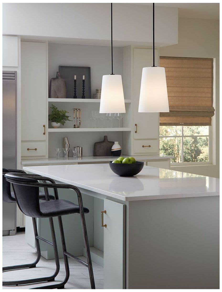 Image 3 Clarion Collection One-Light Etched White Pendant P500430 more views