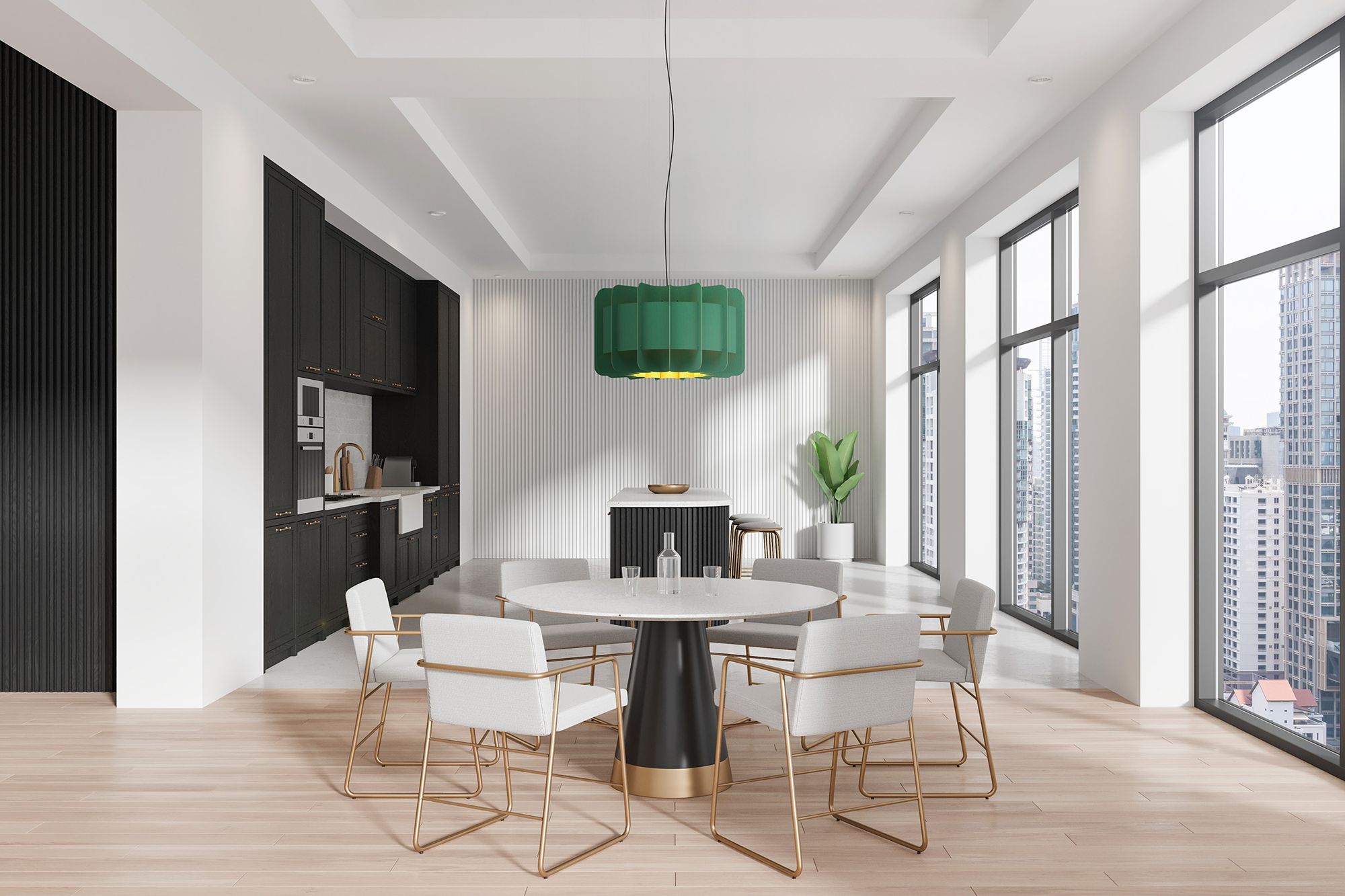 Image 2 Clarissa 29.8" Wide Light Petrol Pendant more views