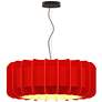 Clarissa Pendant WEP - Red Shade - Black Canopy - Size 29.1