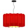 Clarissa Pendant WEP - Red Shade - Black Canopy - Size 29.8
