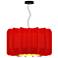 Clarissa Pendant WEP - Red Shade - Black Canopy - Size 29.8