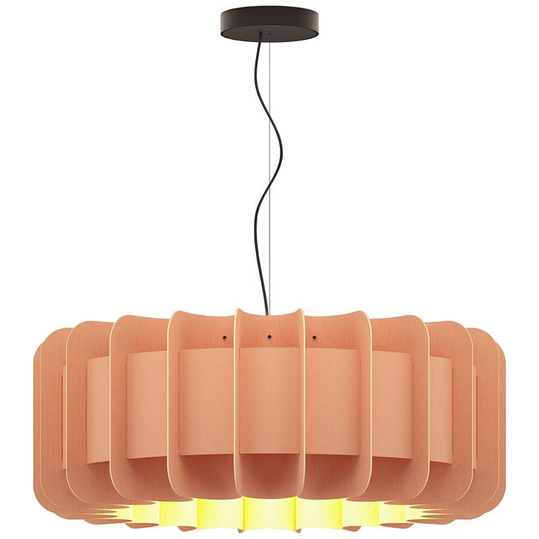 Image 1 Clarissa Pendant WEP - Rose Shade - Black Canopy - Size 29.1