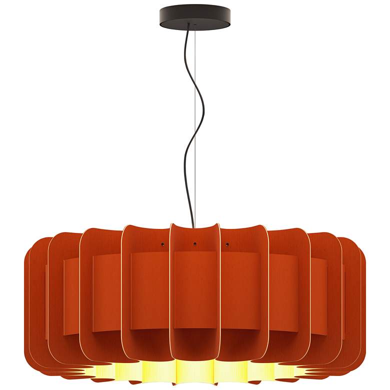 Image 1 Clarissa Pendant WEP - Terracotta Shade - Black Canopy - Size 29.1