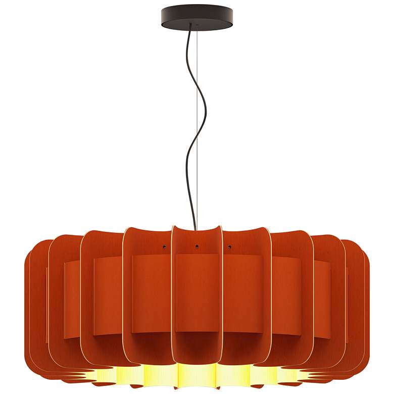 Image 1 Clarissa Pendant WEP - Terracotta Shade - Black Canopy - Size 29.1