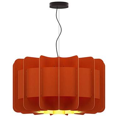 Clarissa Pendant WEP - Terracotta Shade - Black Canopy - Size 29.8