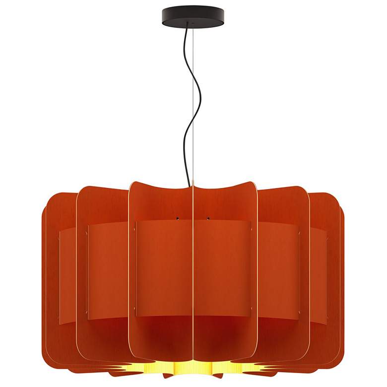 Image 1 Clarissa Pendant WEP - Terracotta Shade - Black Canopy - Size 29.8