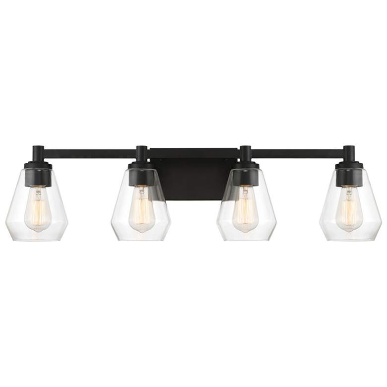 Image 5 Clarity 32" Wide Coal Black 4-Light Vanity Bath Light more views