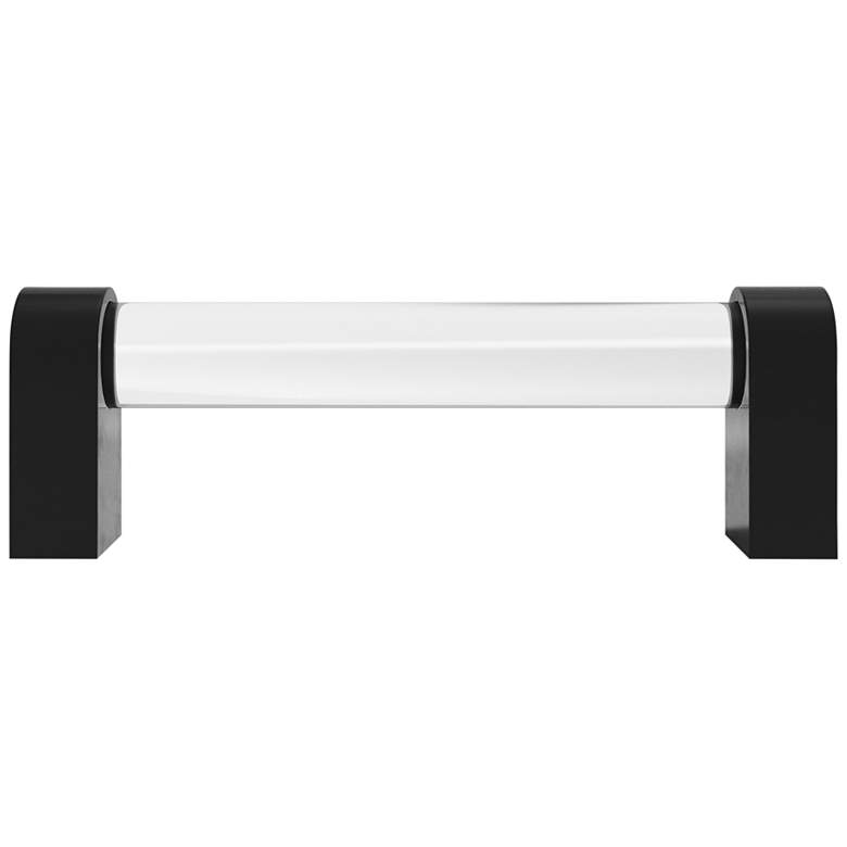 Image 1 Clarity Acrylic Clear Matte Black 4 1/4" Wide Cabinet Pull