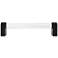 Clarity Acrylic Clear Matte Black 5 1/2" Wide Cabinet Pull