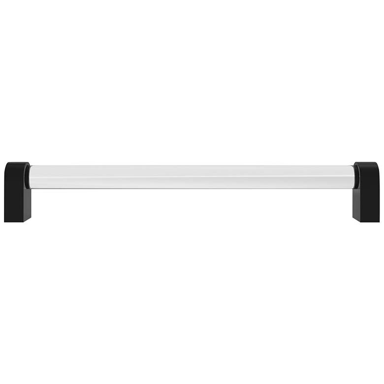 Image 1 Clarity Acrylic Clear Matte Black 8 1/2" Wide Cabinet Pull
