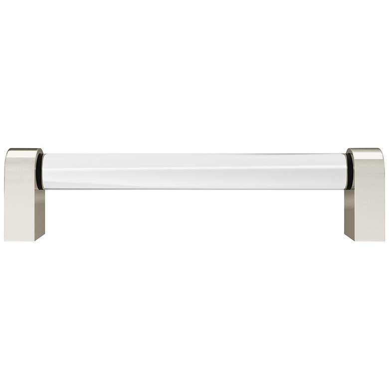 Image 1 Clarity Acrylic Clear Polished Nickel 5 1/2"W Cabinet Pull