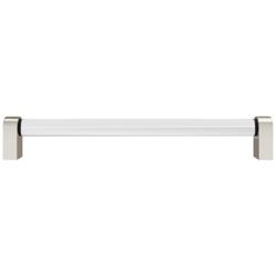 Clarity Acrylic Clear Polished Nickel 8 1/2"W Cabinet Pull