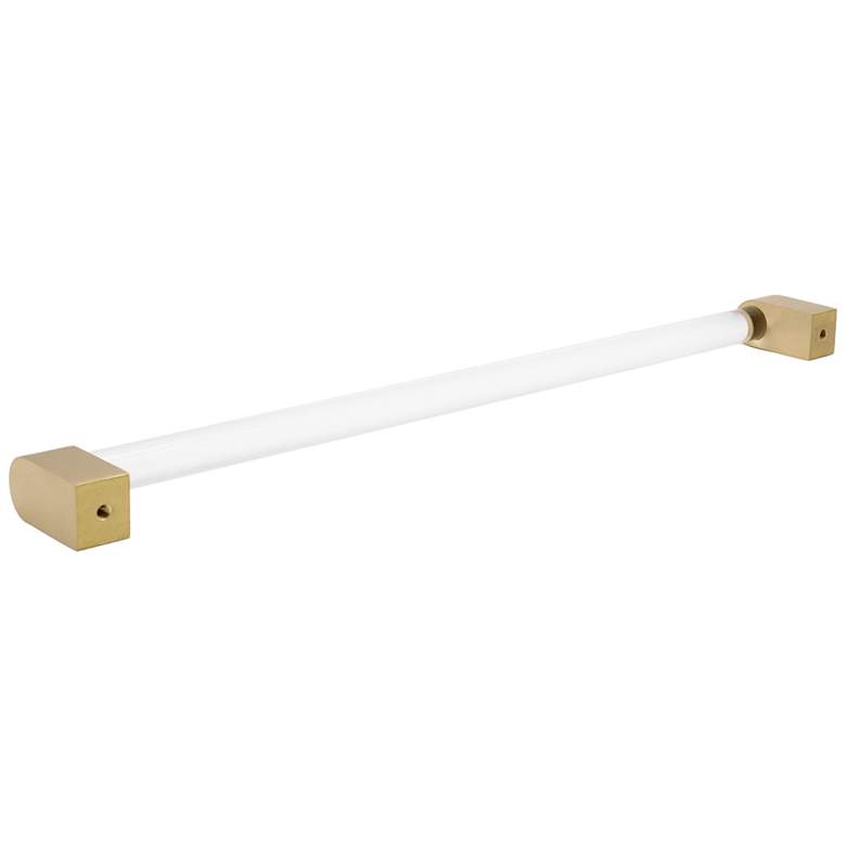 Image 1 Clarity Acrylic Clear Satin Brass 19" Wide Appliance Pull