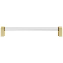 Clarity Acrylic Clear Satin Brass 8 1/2" Wide Cabinet Pull