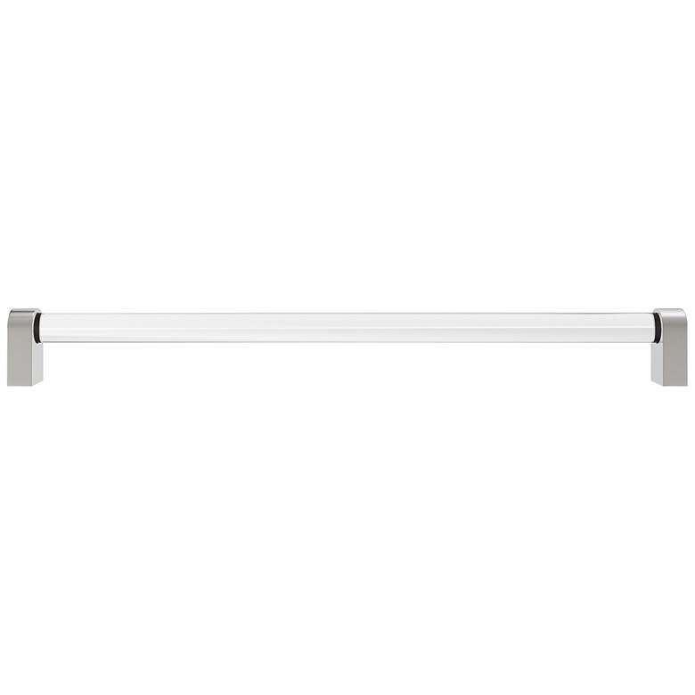 Image 1 Clarity Acrylic Clear Satin Nickel 19" Wide Appliance Pull