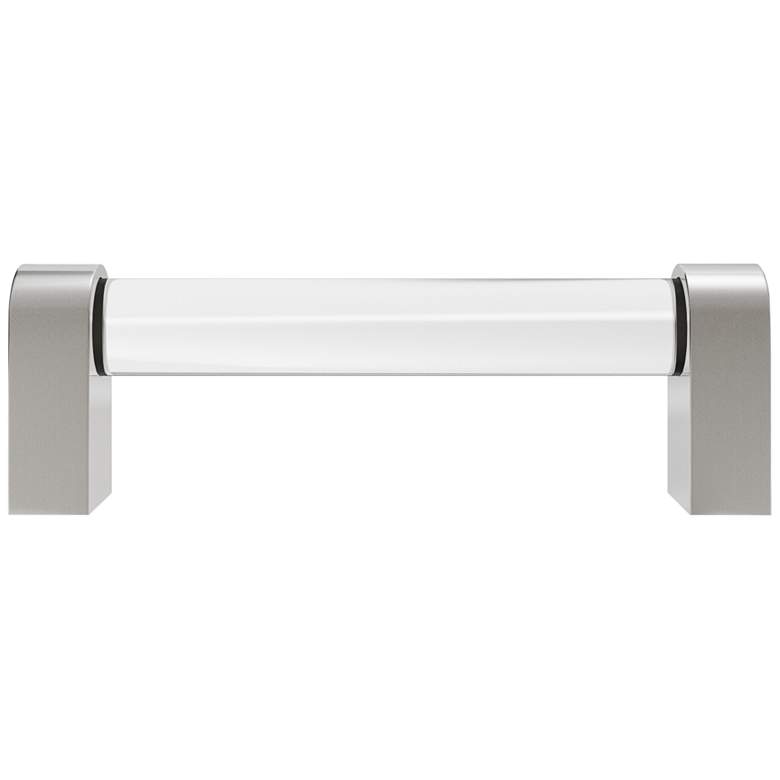 Image 1 Clarity Acrylic Clear Satin Nickel 4 1/4" Wide Cabinet Pull