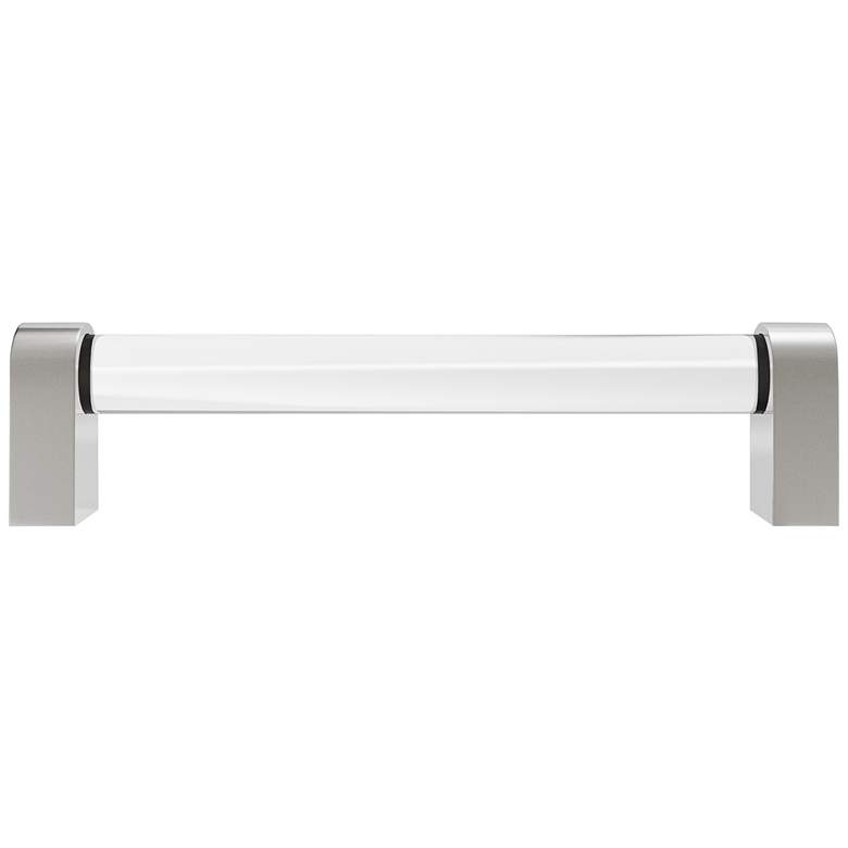Image 1 Clarity Acrylic Clear Satin Nickel 5 1/2" Wide Cabinet Pull