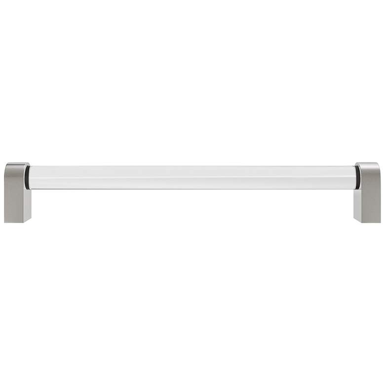Image 1 Clarity Acrylic Clear Satin Nickel 8 1/2" Wide Cabinet Pull