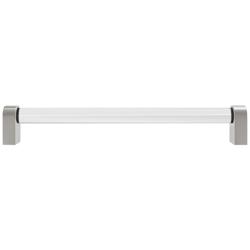 Clarity Acrylic Clear Satin Nickel 8 1/2" Wide Cabinet Pull