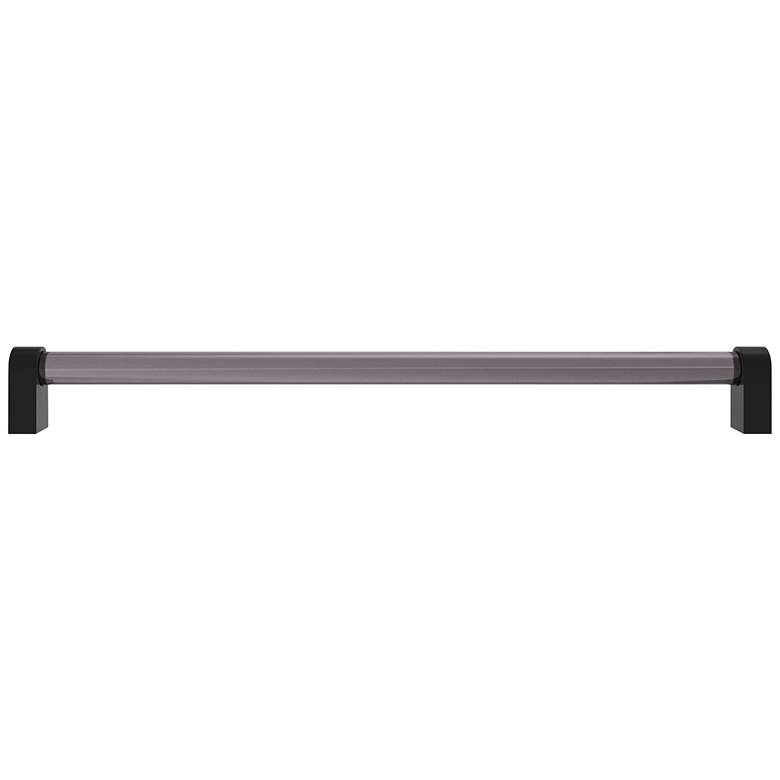Image 1 Clarity Acrylic Smoke Matte Black 19" Wide Appliance Pull