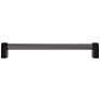 Clarity Acrylic Smoke Matte Black 8 1/2" Wide Cabinet Pull