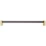 Clarity Acrylic Smoke Satin Brass 19" Wide Appliance Pull