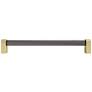Clarity Acrylic Smoke Satin Brass 8 1/2" Wide Cabinet Pull