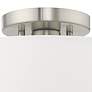 Clark 13" Wide Brushed Nickel Off-White Shade Modern Ceiling Light