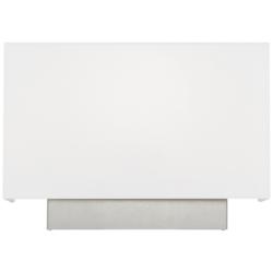 Clark 14" Wide Brushed Nickel White Shade Rectangular Wall Sconce