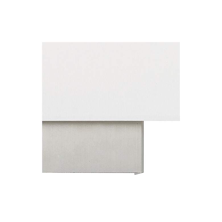 Image 2 Clark 14" Wide Brushed Nickel White Shade Rectangular Wall Sconce more views