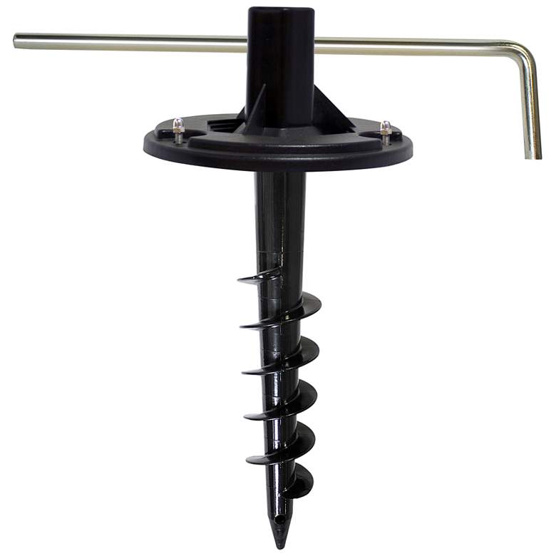 Image 1 Clark 16 1/2" High Black Outdoor Lamp Post Anchor