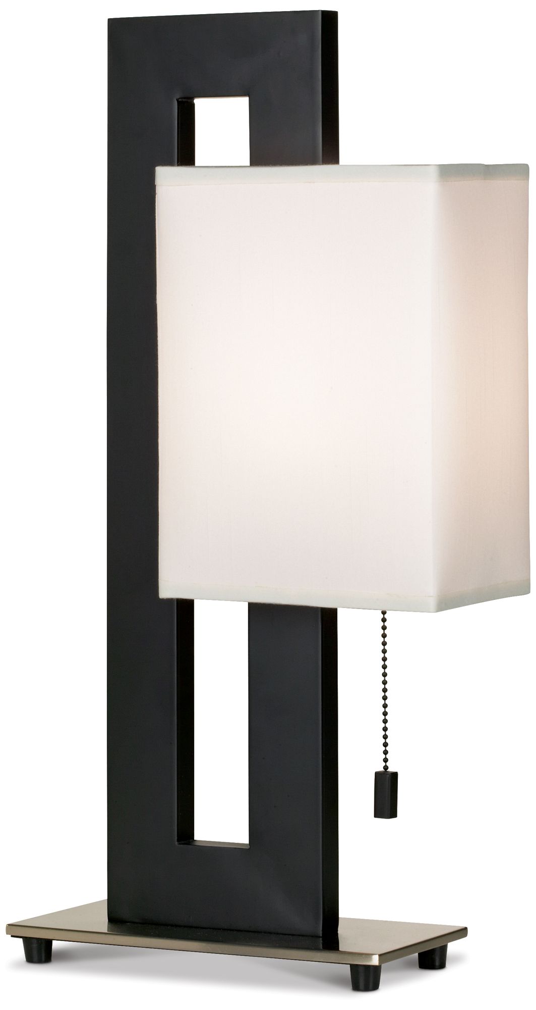 Clark 20 1/2" Black and White Modern Lamp with Dimmer