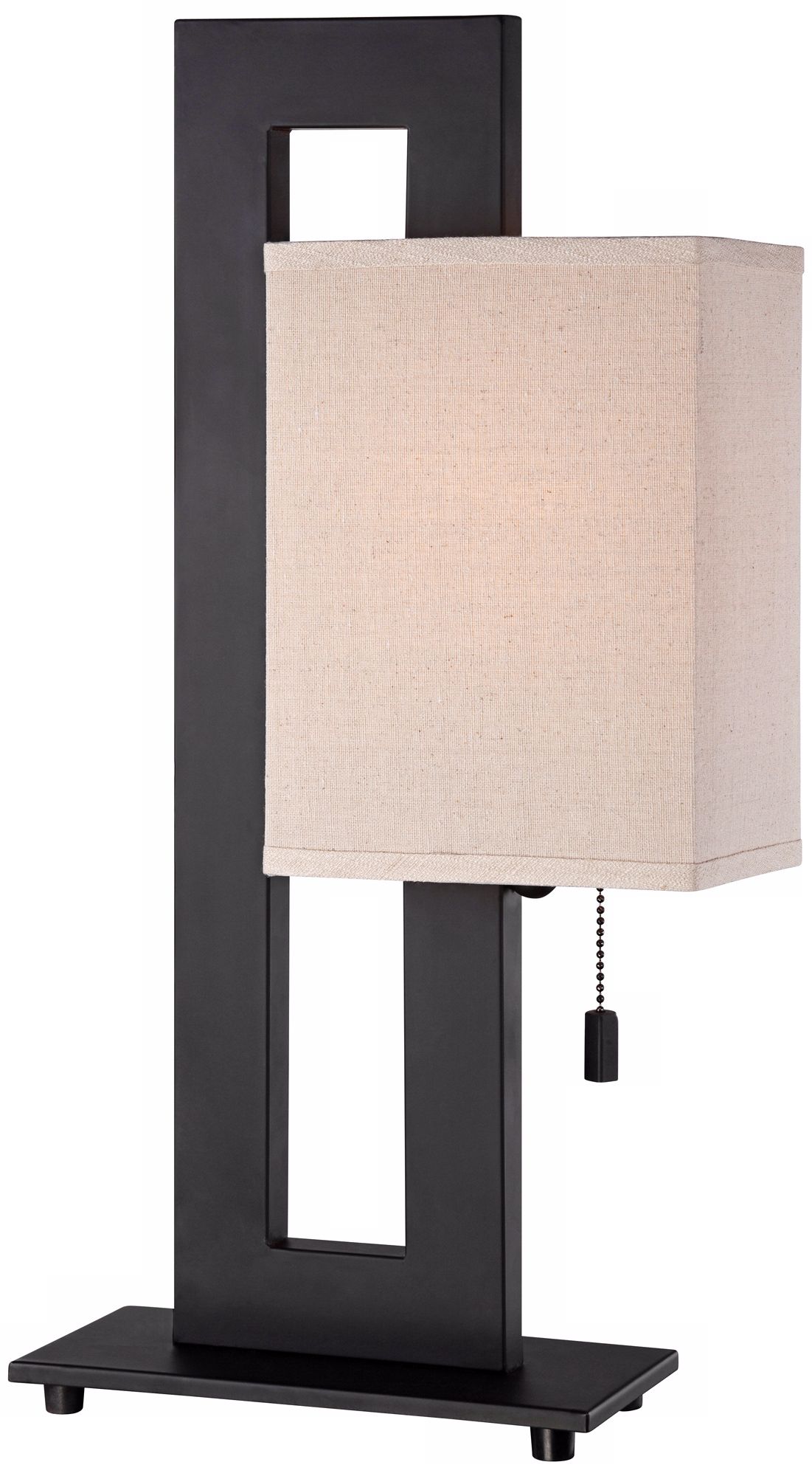 Clark 20 1/2" Espresso Bronze Modern Pull-Chain Table Lamp