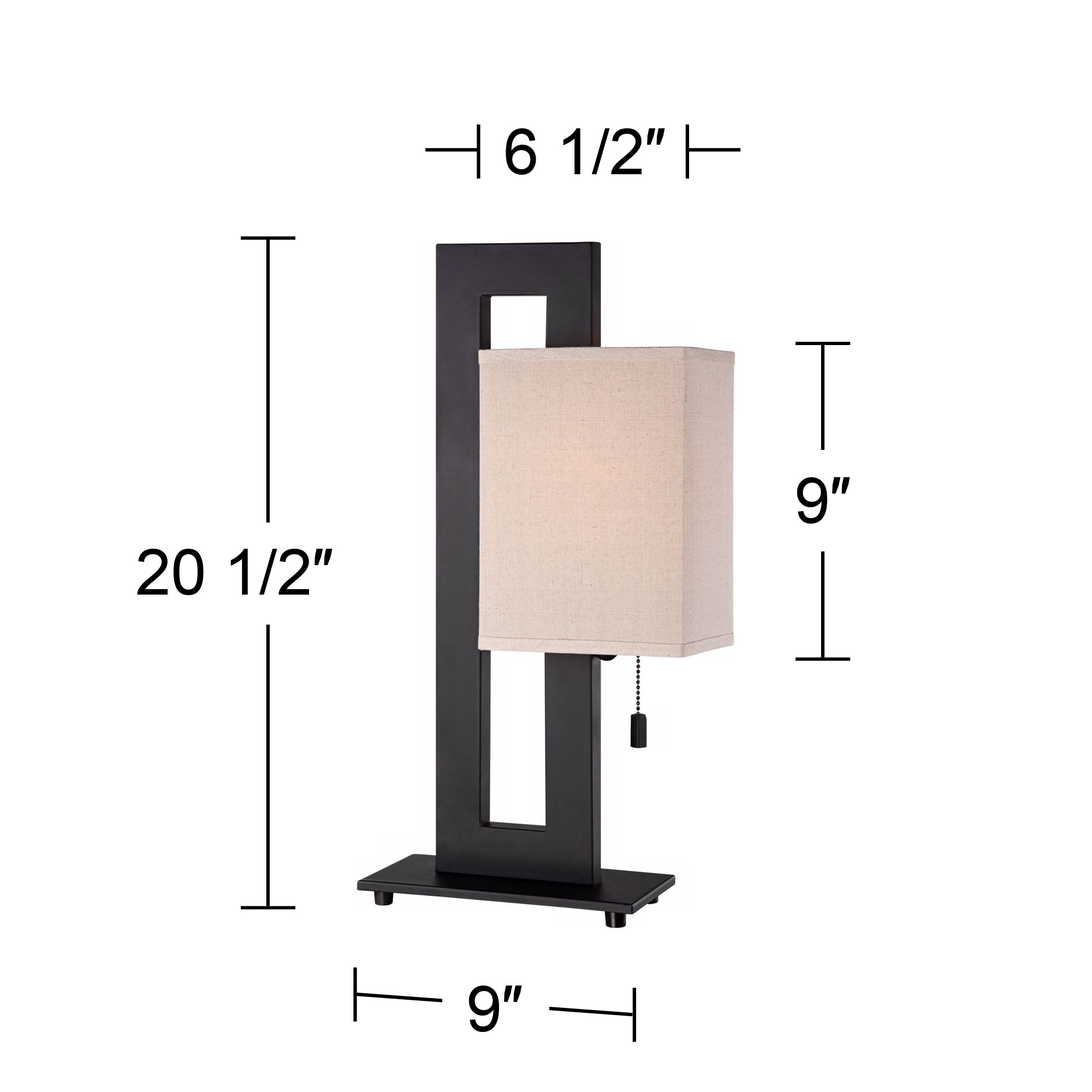 Clark 20 1/2" Espresso Bronze Modern Pull-Chain Table Lamp in scene